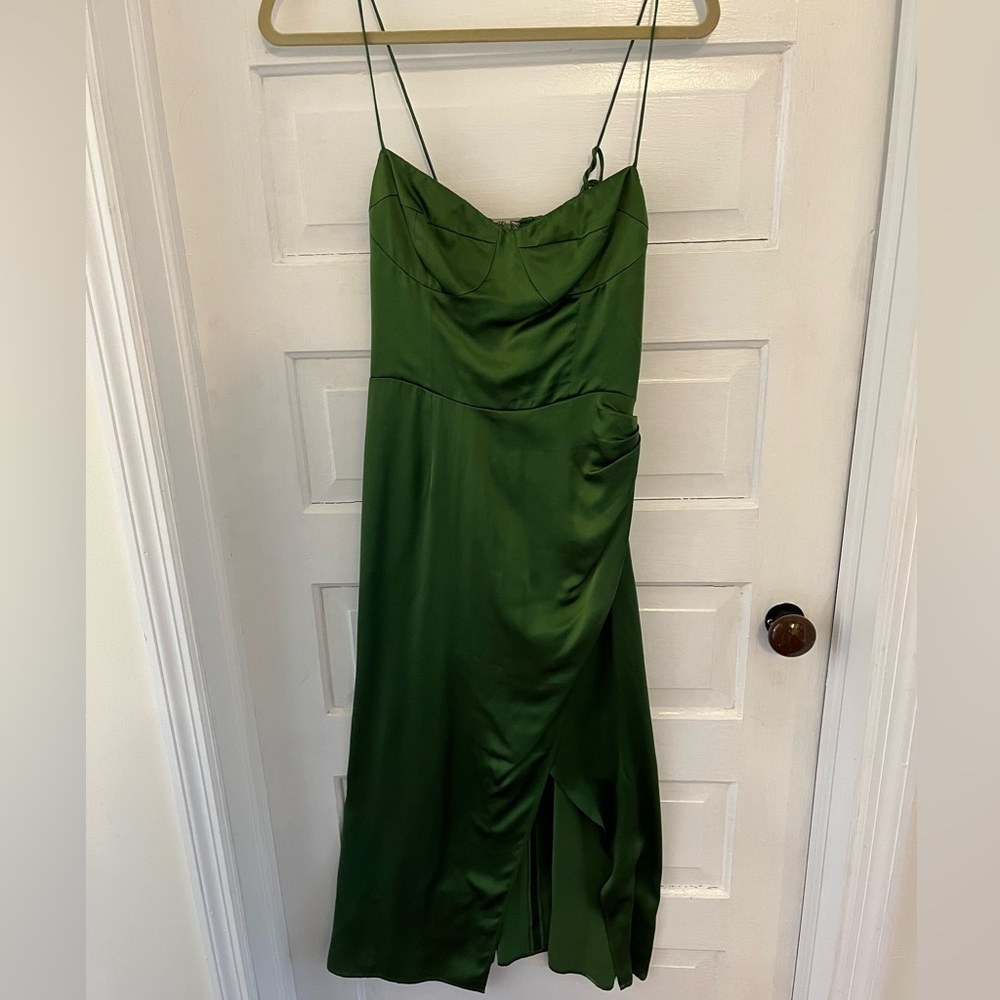 Reformation Marguerite Silk dress size 6 - Green